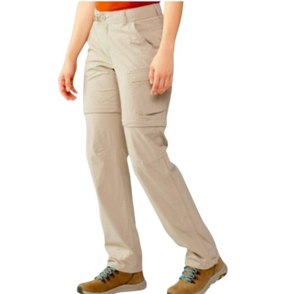 REI Women's Classic Sahara Cargo Pants Size 8 Convertible Shorts Khaki Beige EUC - Picture 4 of 16